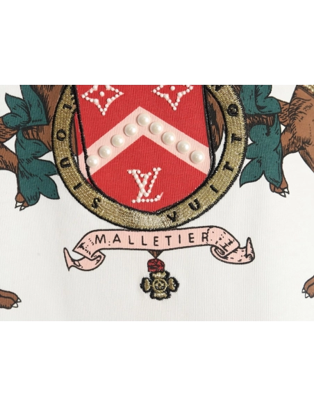 Louis Vuitton Double Dog Logo Short Sleeve T-Shirt,Louis Vuitton