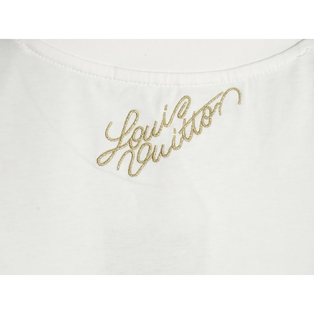 Louis Vuitton Double Dog Logo Short Sleeve T-Shirt,Louis Vuitton