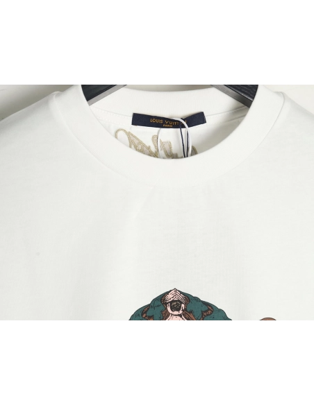 Louis Vuitton Double Dog Logo Short Sleeve T-Shirt,Louis Vuitton