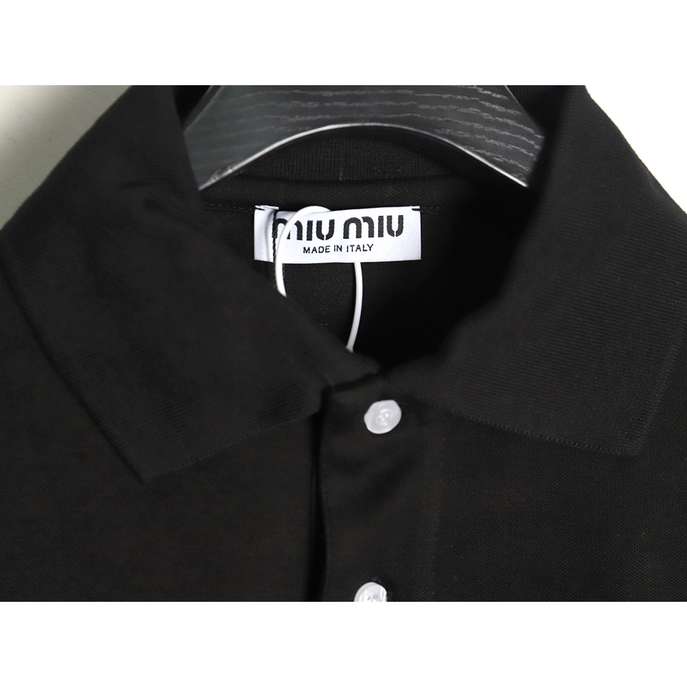 Miu Miu micro logo lettering polo shirt,Miu Miu