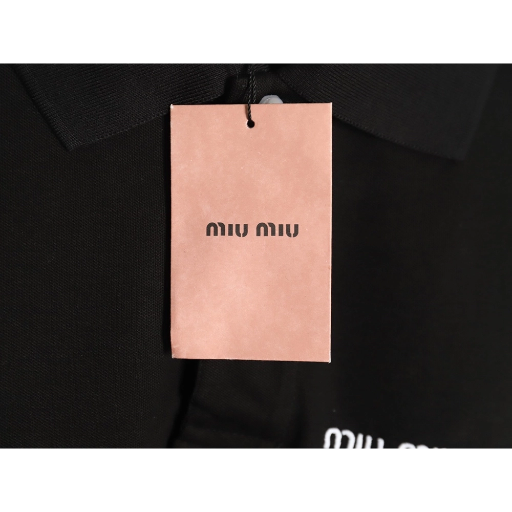 Miu Miu micro logo lettering polo shirt,Miu Miu