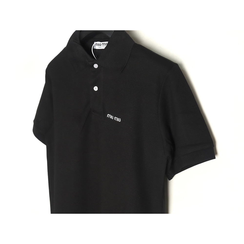 Miu Miu micro logo lettering polo shirt,Miu Miu