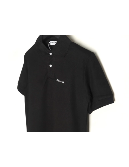 Miu Miu micro logo lettering polo shirt,Miu Miu