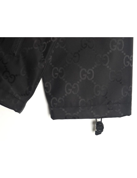 Gucci red and green webbing hooded trench coat,Gucci