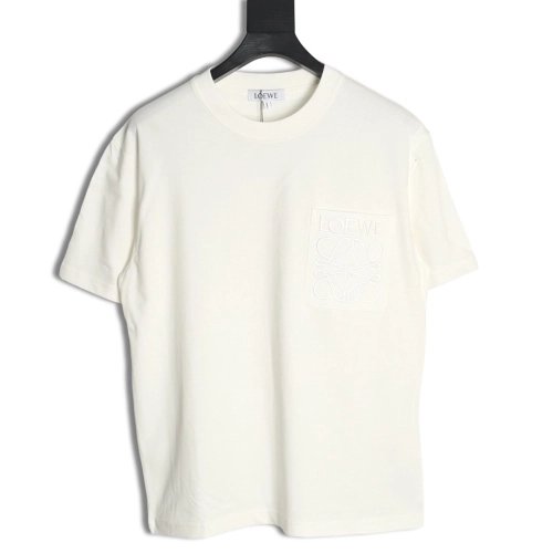 Loewe Pocket Logo Embroidered Short Sleeve T-Shirt TSK2,Loewe