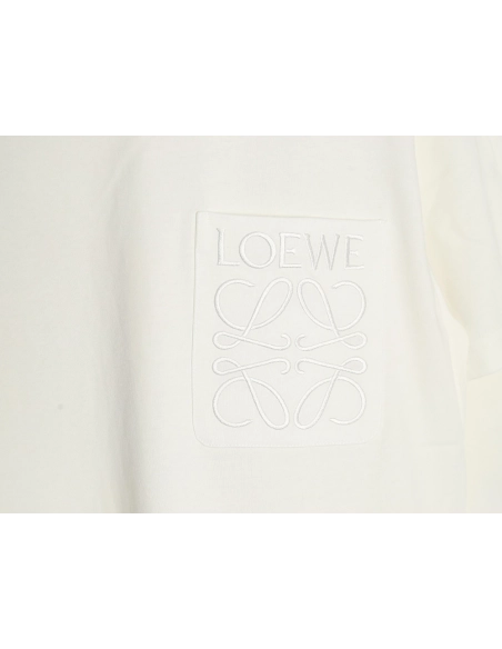 Loewe Pocket Logo Embroidered Short Sleeve T-Shirt TSK2,Loewe