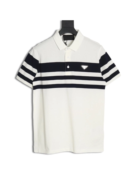 Prada Striped Polo Short Sleeve,Prada