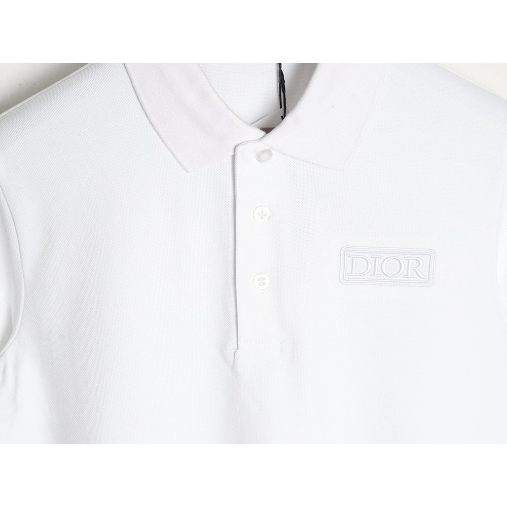 Dior square logo CD embroidered letters short-sleeved polo shirt,Dior