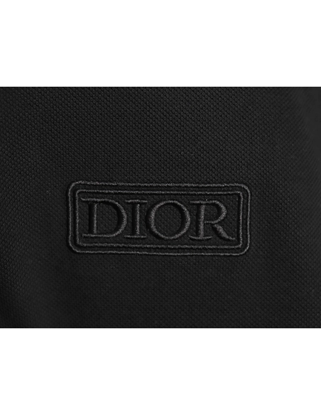 Dior square logo CD embroidered letters short-sleeved polo shirt TSK1,Dior
