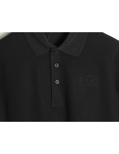 Dior square logo CD embroidered letters short-sleeved polo shirt TSK1,Dior