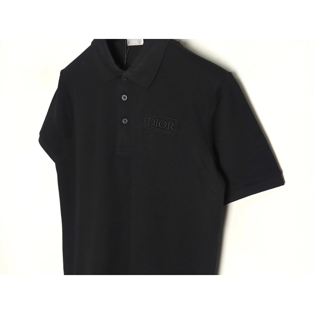 Dior square logo CD embroidered letters short-sleeved polo shirt TSK1,Dior