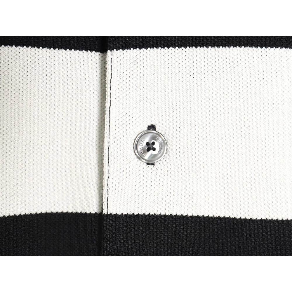 Prada Striped Polo Short Sleeve TSK1,Prada
