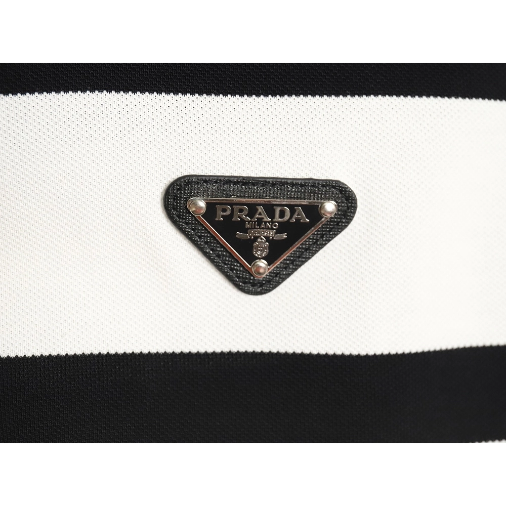Prada Striped Polo Short Sleeve TSK1,Prada