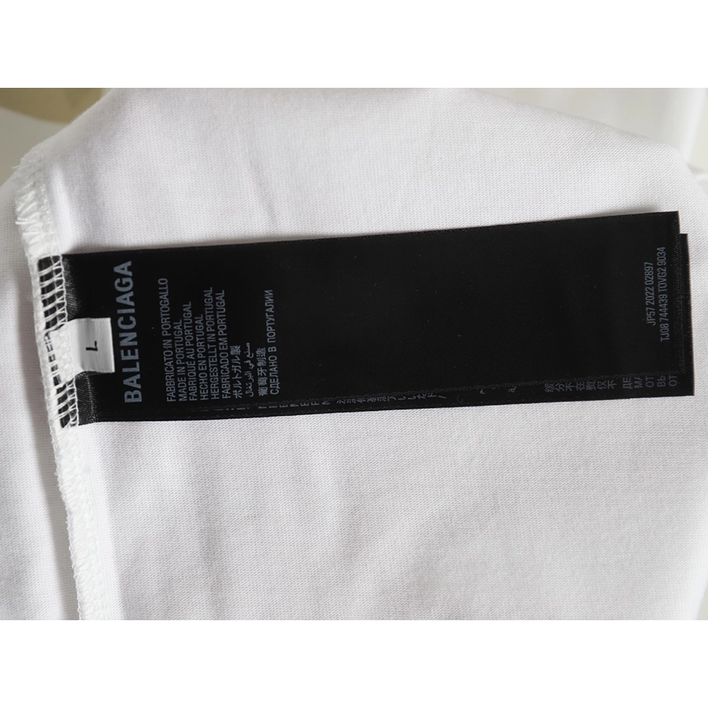 Balenciaga Yellow Tape Double B Letter Short Sleeve,Balenciaga