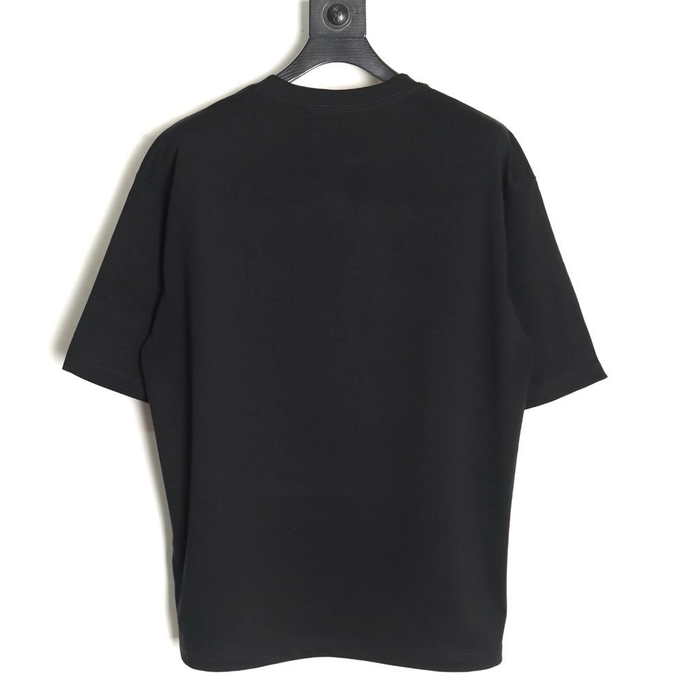 Balenciaga Yellow Tape Double B Letter Short Sleeve TSK1,Balenciaga