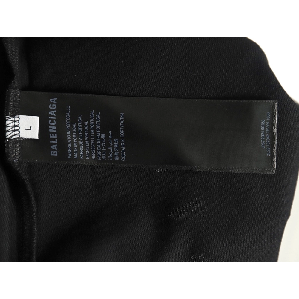 Balenciaga Yellow Tape Double B Letter Short Sleeve TSK1,Balenciaga