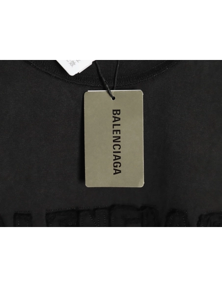 Balenciaga chest patch embroidered shortsleeved Tshirt,Balenciaga T Shirt,Tshirt,APPAREL
