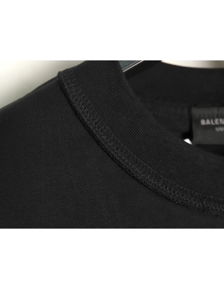 Balenciaga Chest Lettering Logo Embroidered Short Sleeve TShirt,Balenciaga T Shirt,Tshirt,APPAREL
