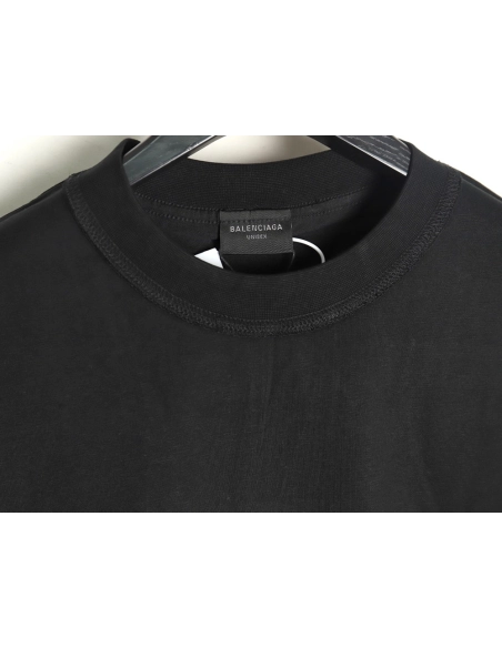 Balenciaga Chest Lettering Logo Embroidered Short Sleeve TShirt,Balenciaga T Shirt,Tshirt,APPAREL