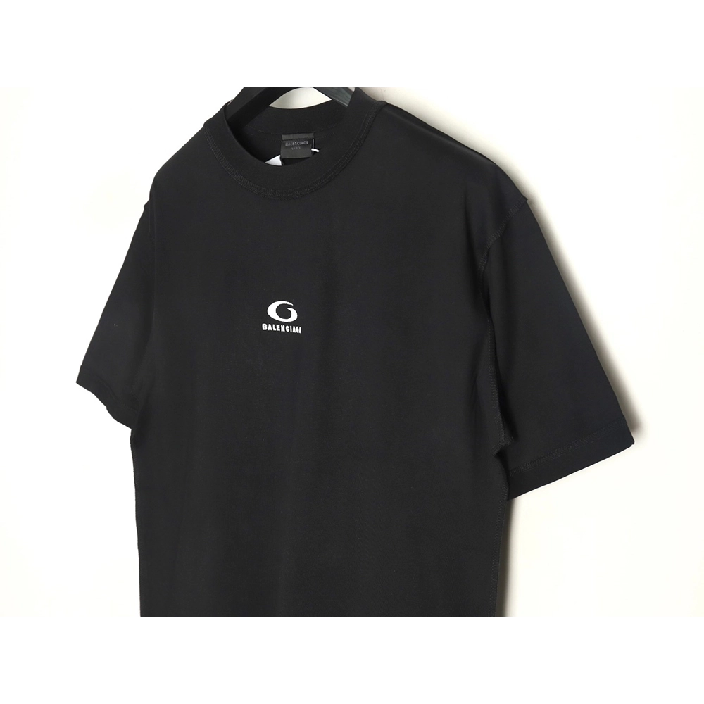 Balenciaga Chest Lettering Logo Embroidered Short Sleeve TShirt,Balenciaga T Shirt,Tshirt,APPAREL