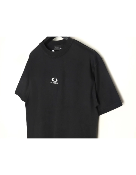 Balenciaga Chest Lettering Logo Embroidered Short Sleeve TShirt,Balenciaga T Shirt,Tshirt,APPAREL