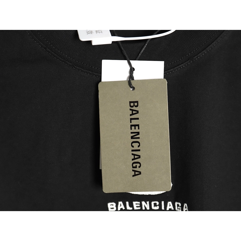 Balenciaga Double Ring LOGO Embroidery Destruction Short Sleeve TShirt,Balenciaga T Shirt,Tshirt,APPAREL