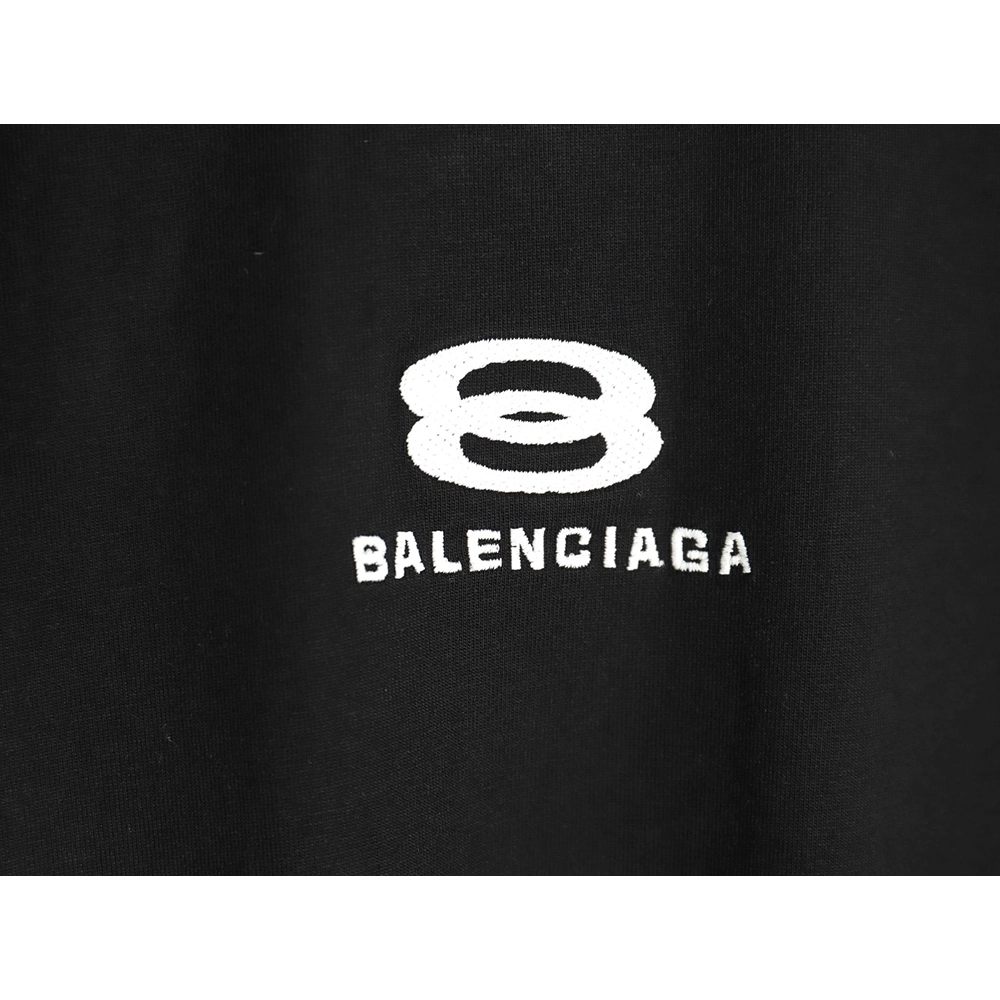 Balenciaga Double Ring LOGO Embroidery Destruction Short Sleeve TShirt,Balenciaga T Shirt,Tshirt,APPAREL