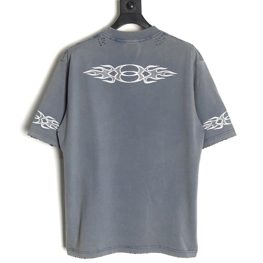 Balenciaga flame print short sleeve Tshirt,Balenciaga T Shirt,Tshirt,APPAREL