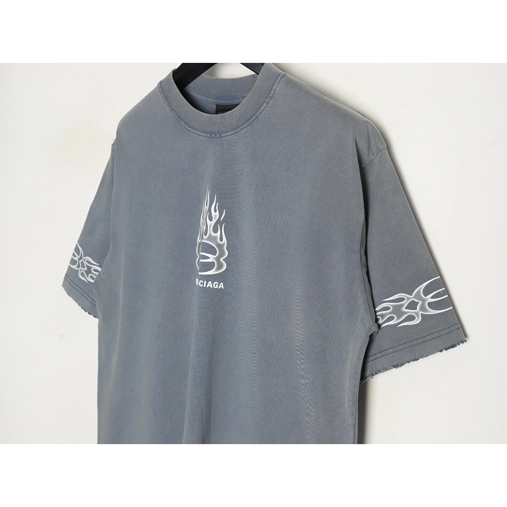 Balenciaga flame print short sleeve Tshirt,Balenciaga T Shirt,Tshirt,APPAREL