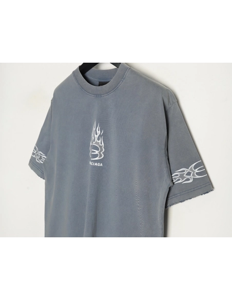 Balenciaga flame print short sleeve Tshirt,Balenciaga T Shirt,Tshirt,APPAREL