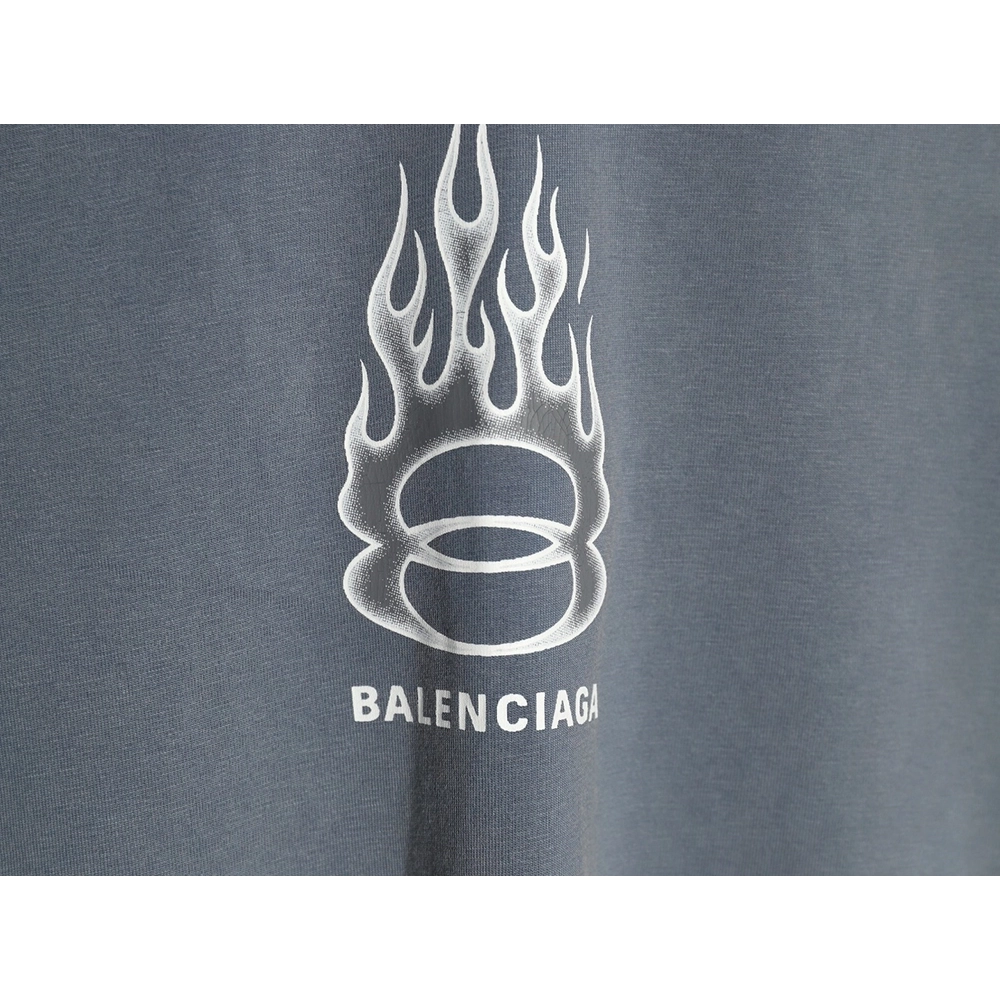 Balenciaga flame print short sleeve Tshirt,Balenciaga T Shirt,Tshirt,APPAREL