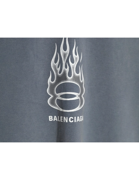 Balenciaga flame print short sleeve Tshirt,Balenciaga T Shirt,Tshirt,APPAREL