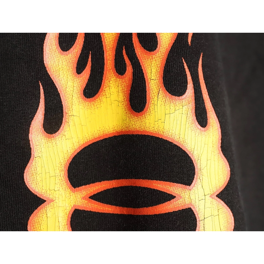 Balenciaga flame print short sleeve Tshirt,Balenciaga T Shirt,Tshirt,APPAREL