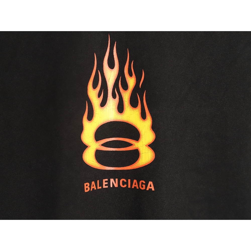 Balenciaga flame print short sleeve Tshirt,Balenciaga T Shirt,Tshirt,APPAREL