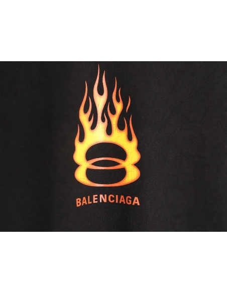 Balenciaga flame print short sleeve Tshirt,Balenciaga T Shirt,Tshirt,APPAREL