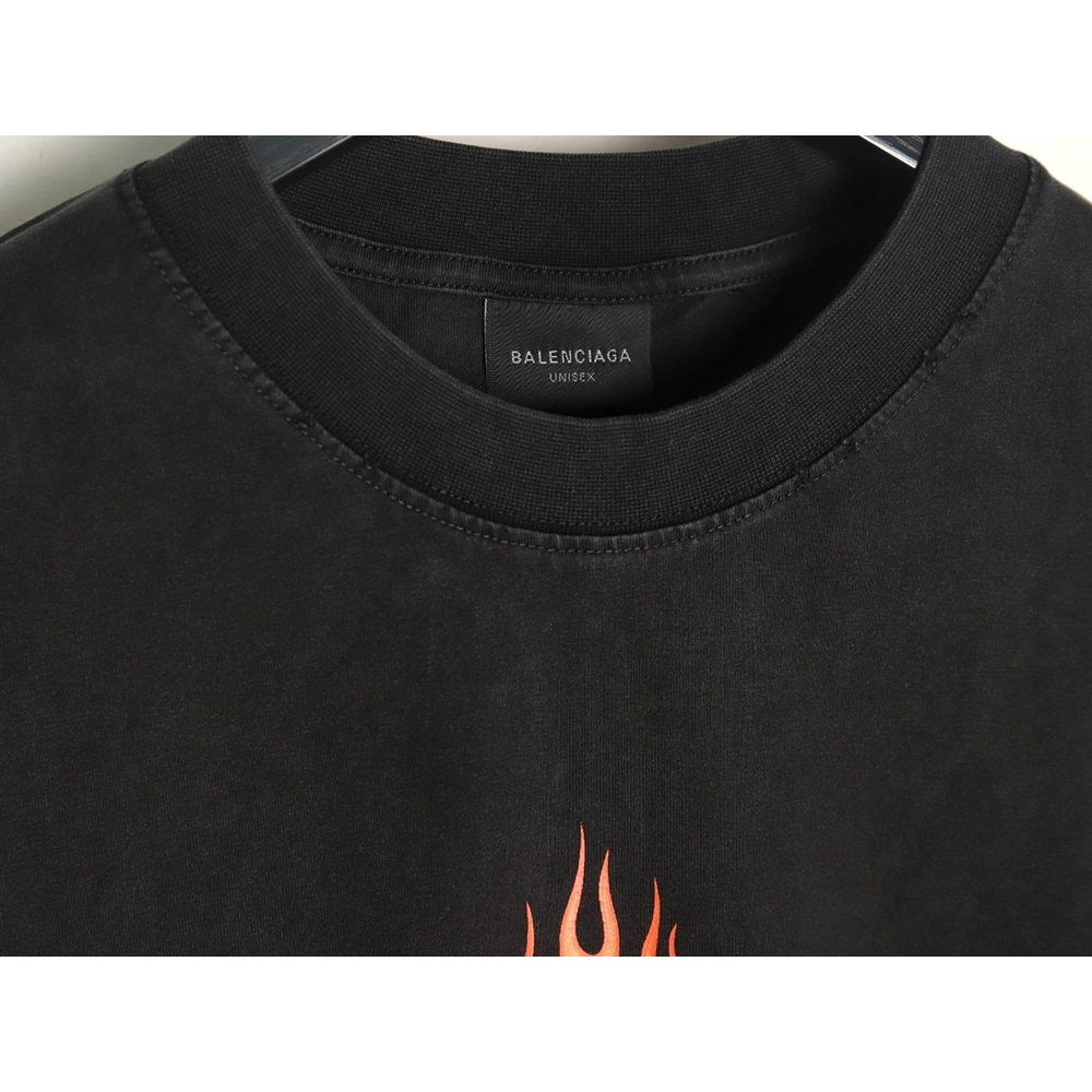 Balenciaga flame print short sleeve Tshirt,Balenciaga T Shirt,Tshirt,APPAREL