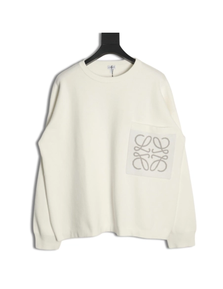 Loewe pocket jacquard sweater,Loewe Sweatshirt,Sweatshirt,APPAREL