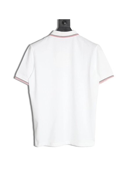 Prada small embroidered logo red edge shortsleeved polo shirt,Prada Shirt,Shirt,APPAREL