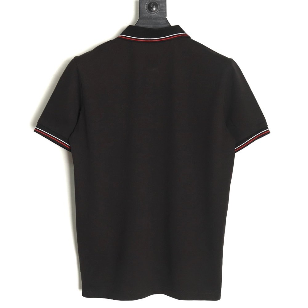 Prada small embroidered logo red edge shortsleeved polo shirt,Prada Shirt,Shirt,APPAREL