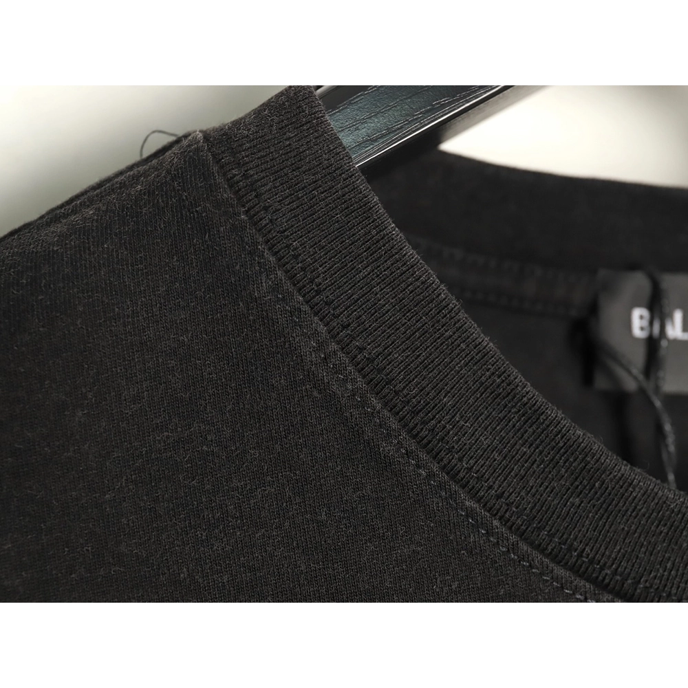 Balenciaga white ring logo print shortsleeved Tshirt,Balenciaga T Shirt,Tshirt,APPAREL