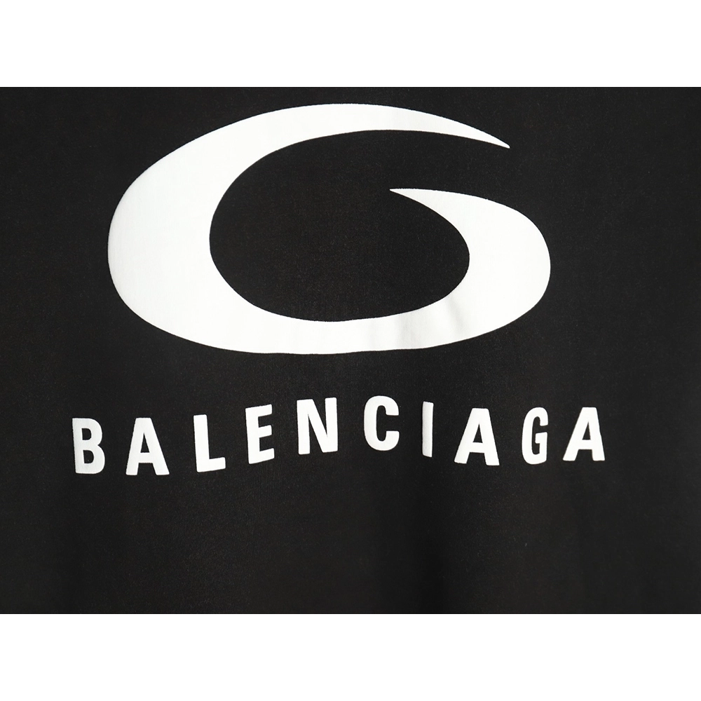 Balenciaga white ring logo print shortsleeved Tshirt,Balenciaga T Shirt,Tshirt,APPAREL