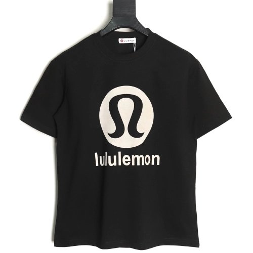 Lululemon Letter Logo Flocked Short Sleeve TShirt,Lululemon T Shirt,Tshirt,APPAREL