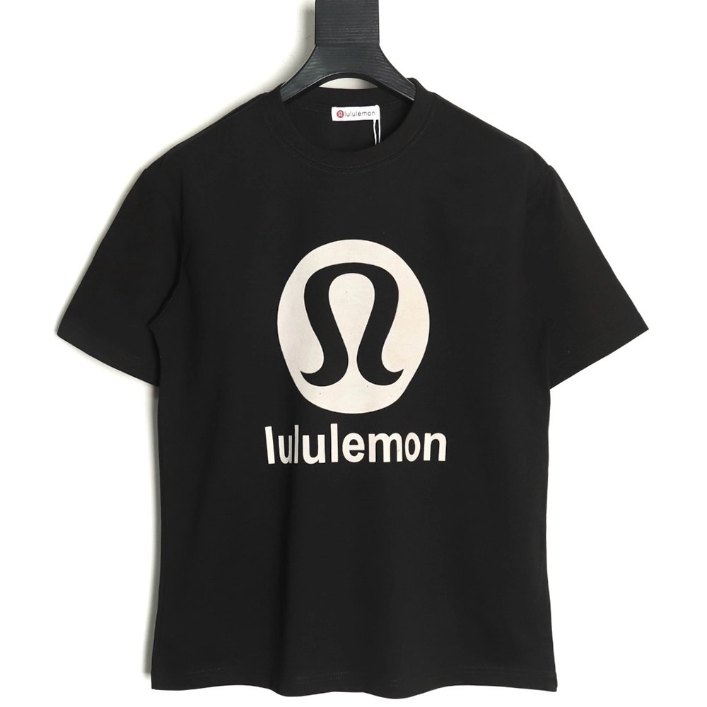 Lululemon Letter Logo Flocked Short Sleeve TShirt,Lululemon T Shirt,Tshirt,APPAREL