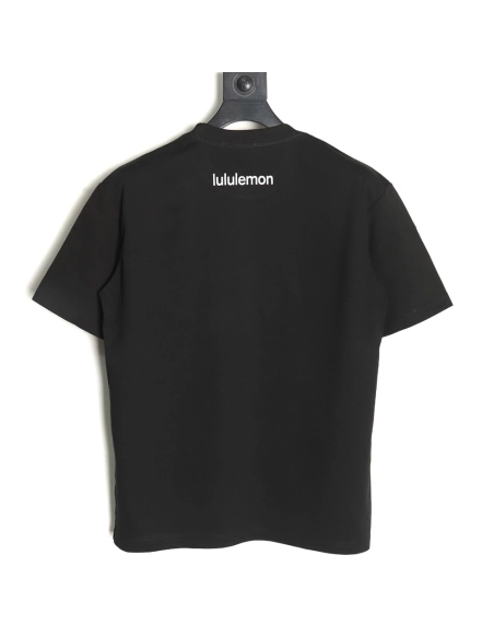 Lululemon Letter Logo Flocked Short Sleeve TShirt,Lululemon T Shirt,Tshirt,APPAREL