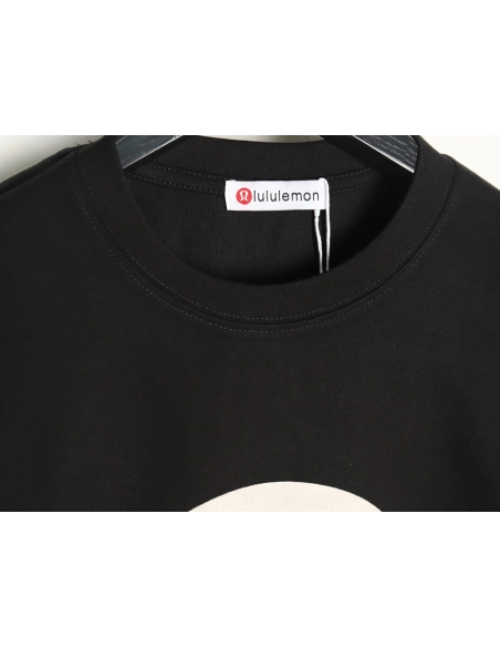 Lululemon Letter Logo Flocked Short Sleeve TShirt,Lululemon T Shirt,Tshirt,APPAREL