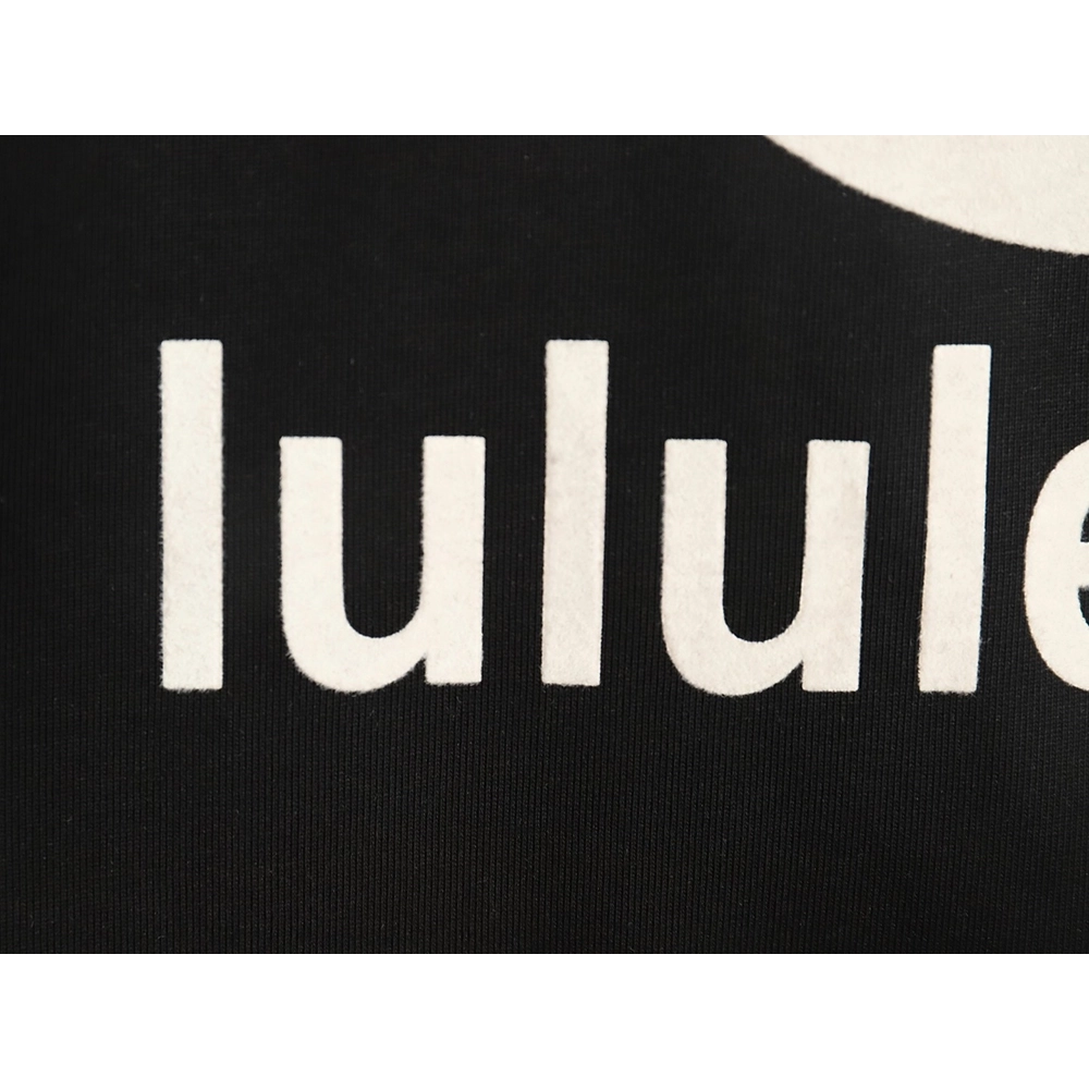Lululemon Letter Logo Flocked Short Sleeve TShirt,Lululemon T Shirt,Tshirt,APPAREL