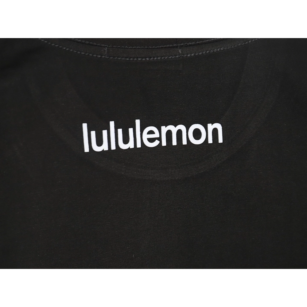 Lululemon Letter Logo Flocked Short Sleeve TShirt,Lululemon T Shirt,Tshirt,APPAREL