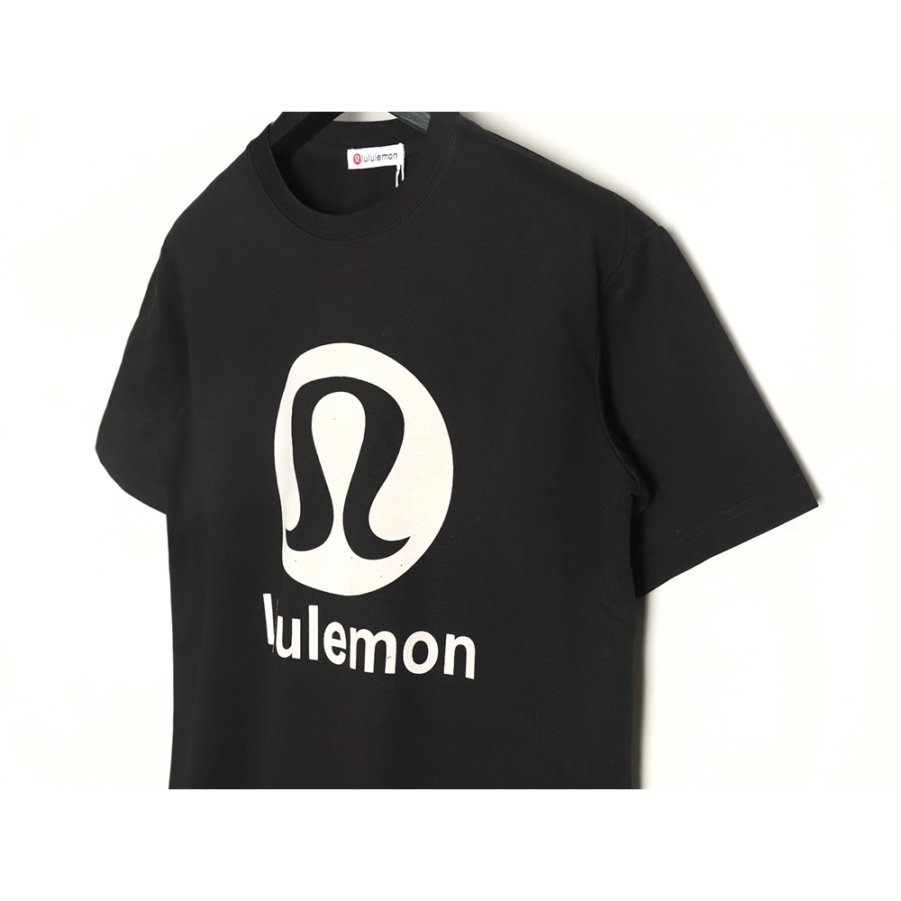 Lululemon Letter Logo Flocked Short Sleeve TShirt,Lululemon T Shirt,Tshirt,APPAREL