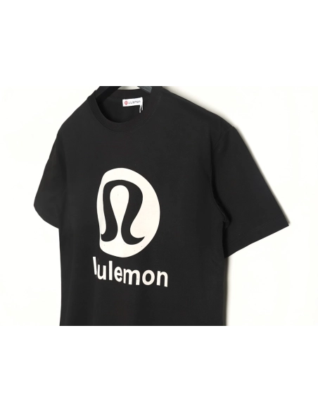 Lululemon Letter Logo Flocked Short Sleeve TShirt,Lululemon T Shirt,Tshirt,APPAREL