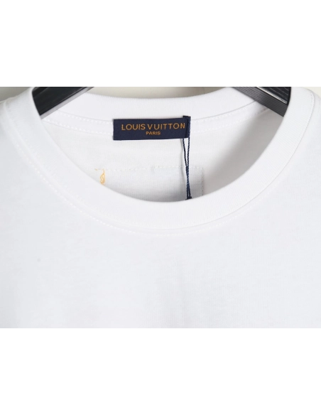 Louis Vuitton Pearl Slogan Print Short Sleeves,Louis Vuitton T Shirt,Tshirt,APPAREL